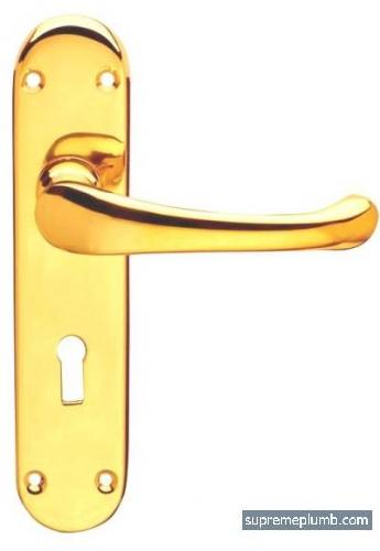 Hilton Lever Lock Polished Brass
